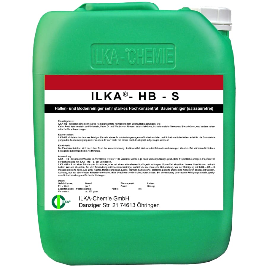 ILKA HB-S Hallen- und Fliesenreiniger Konzentrat 10 Liter Kanister