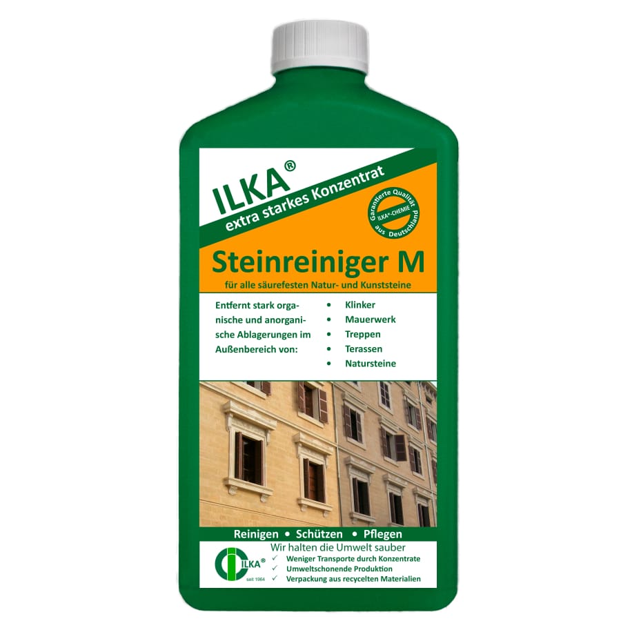 ILKA Steinreiniger M für Natur- und Klinkerfassaden 1 Liter Flasche