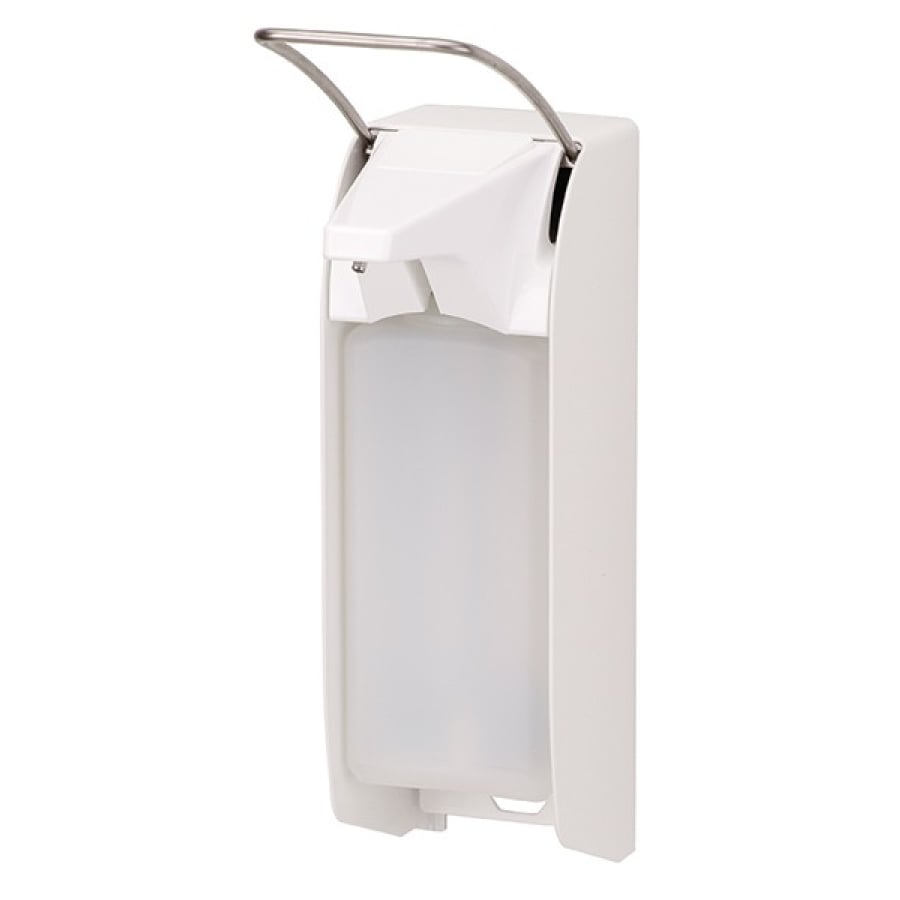 ingo-man® plus IMP Seifen- und Desinfektionsmittelspender, manuell 1000 ml, weiß, Edelstahlpumpe (T P/24)