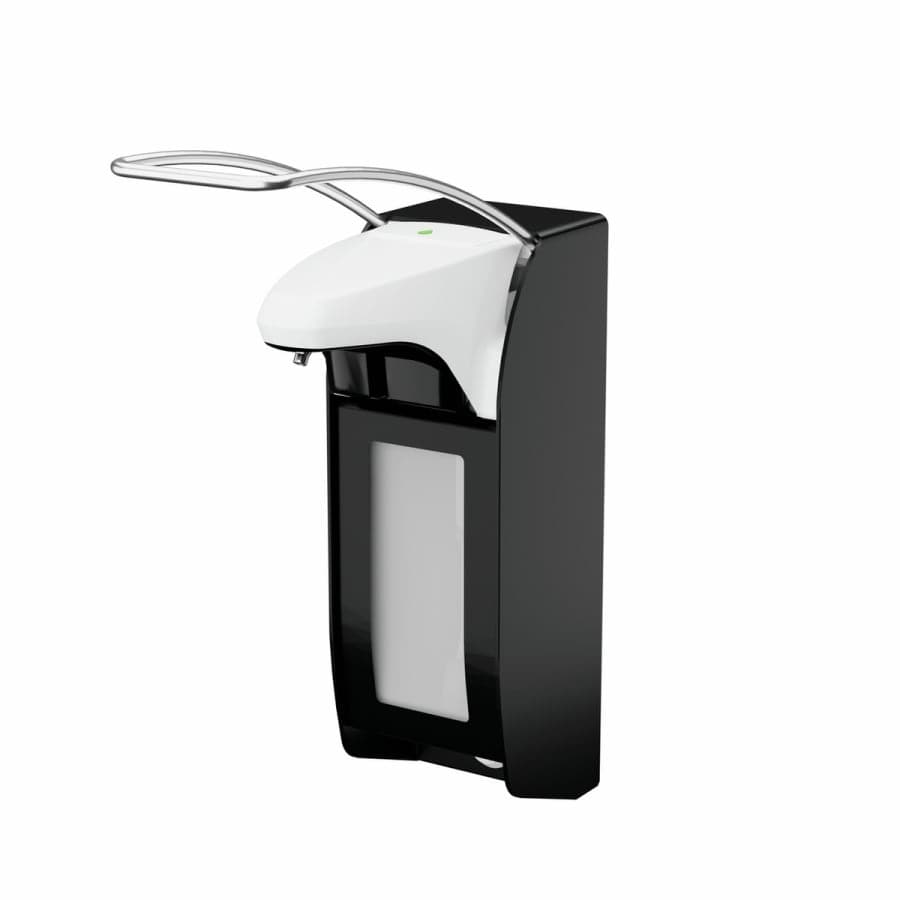 ingo-man® smart Eurospender für Seife und Desinfektionsmittel, mattschwarz 500 ml, langer Hebel