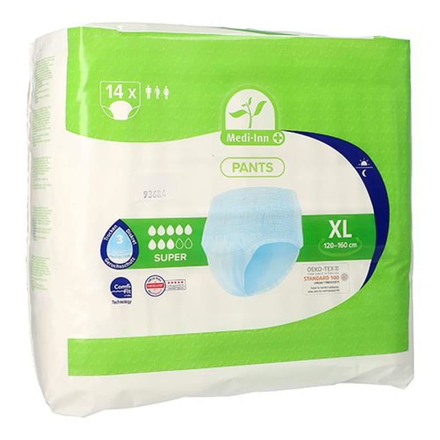 Inkontinenz-Pants SUPER, hautfreundlich 1 Packung = 14 Stück, Größe XL