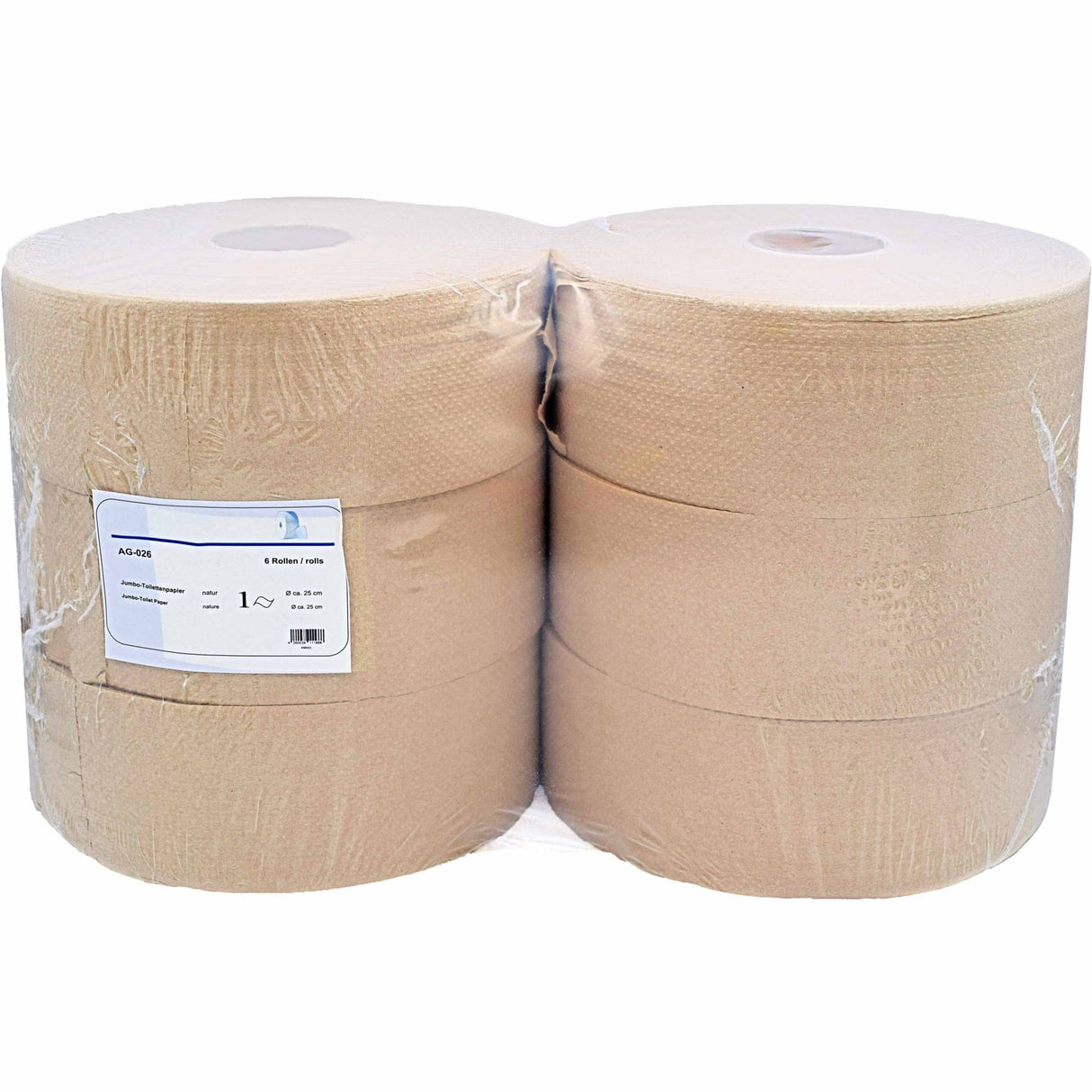 Jumbo-Toilettenpapier, Krepp, 1-lagig, hellgrau, 525 m 525 m