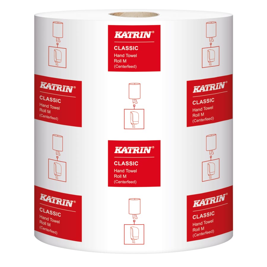 KATRIN Centerfeed Handtuch-Mehrzweckrolle M 500, 150 m 1 Packung = 6 Rollen