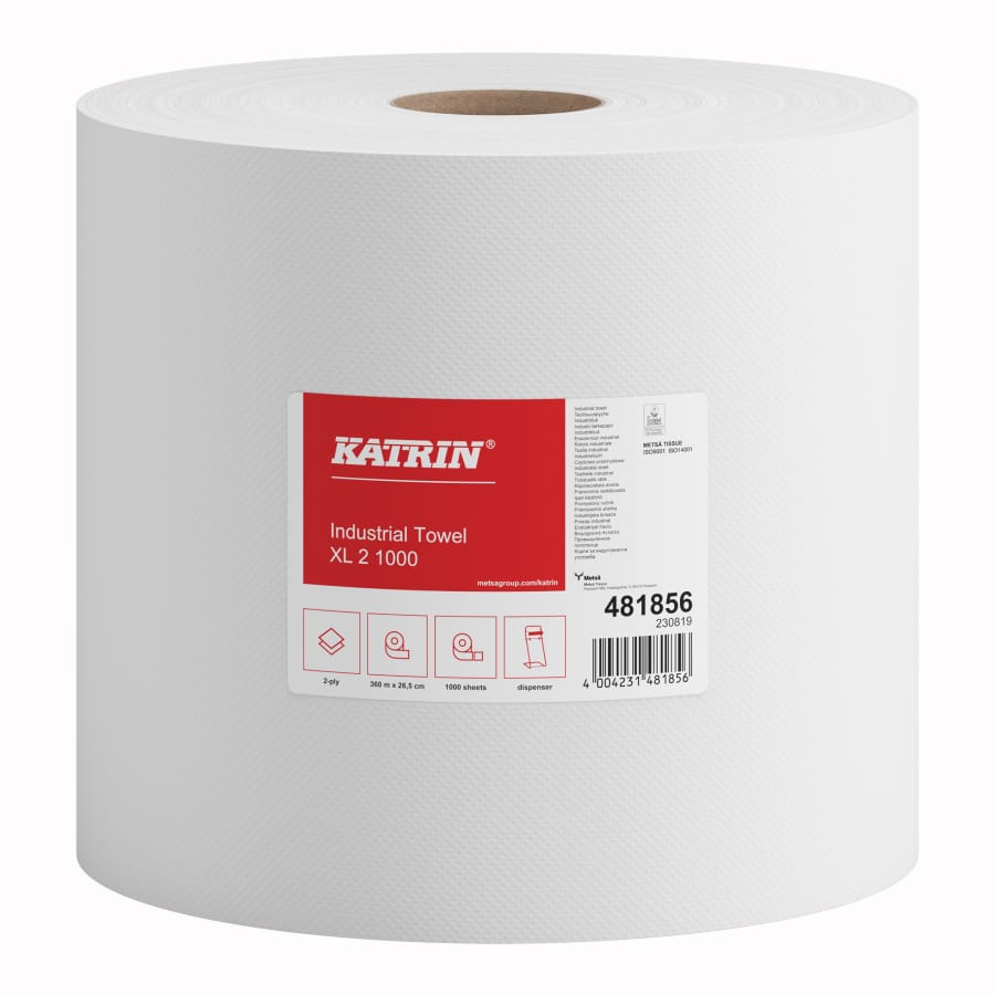 KATRIN Industrieputzrolle XL 360 m, 2-lagig