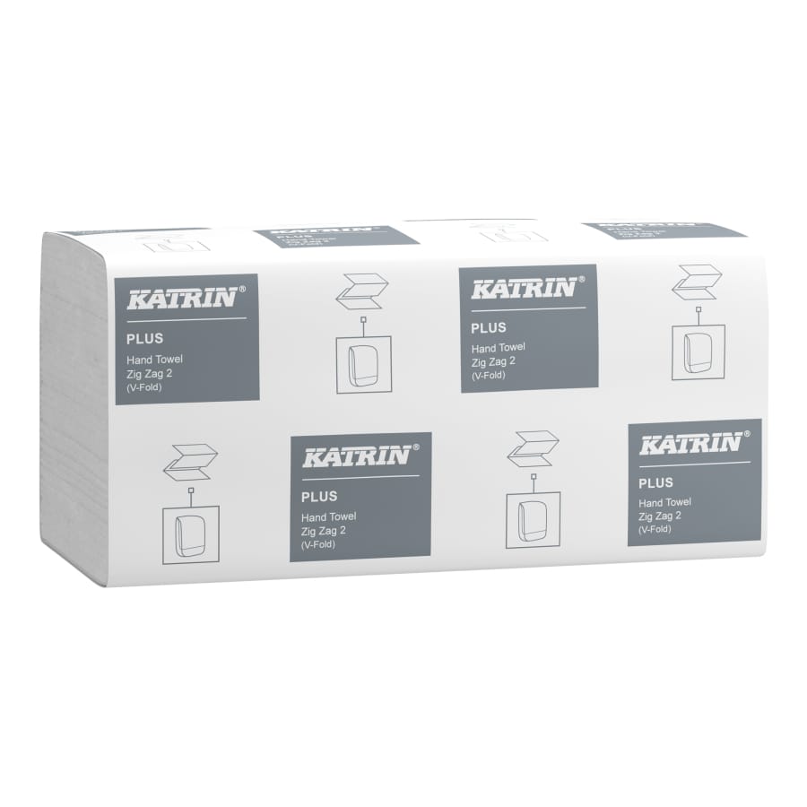 Katrin Plus Falthandtuch Zick Zack, hochweiß, 2-lagig, 200 Blatt