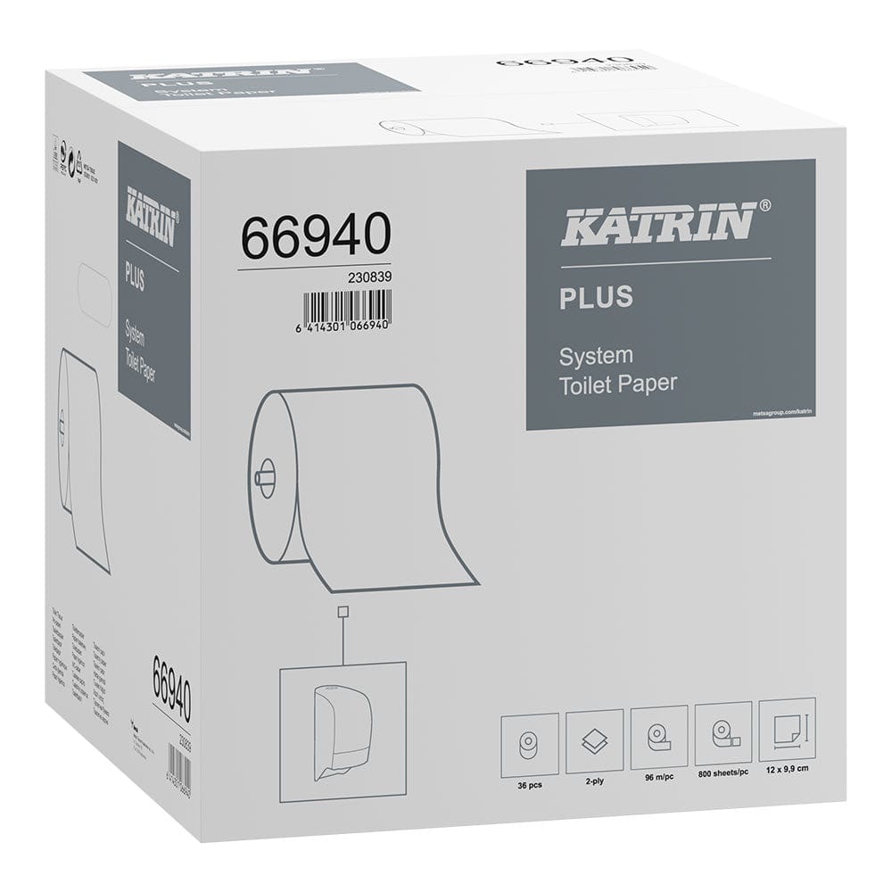 Katrin Plus System Toilettenpapier 800 Blatt 2-lagig