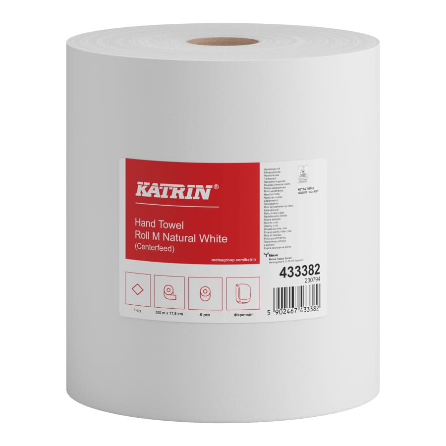 Katrin Rollenhandtuchpapier, 1-lagig, naturweiß 1 Paket = 6 Rollen