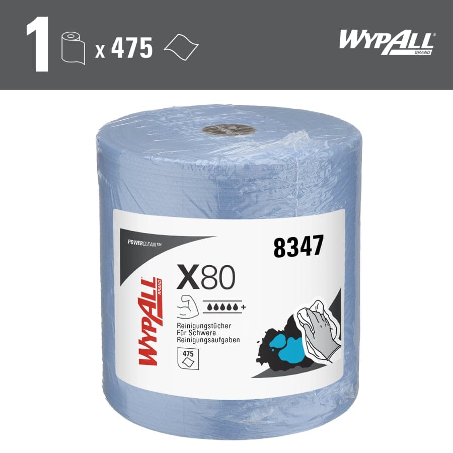 KCP WYPALL* X80 Wischtücher, Großrolle blau