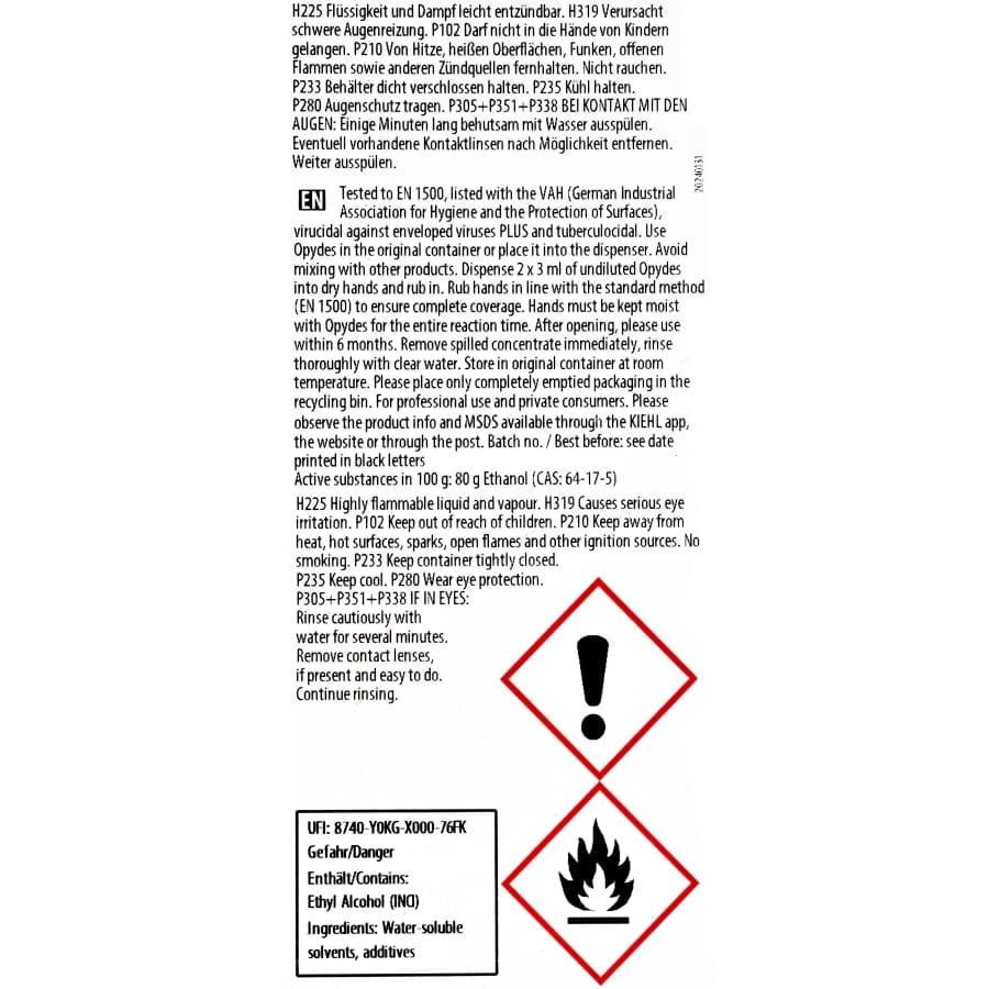 Kiehl Opydes Händedesinfektion