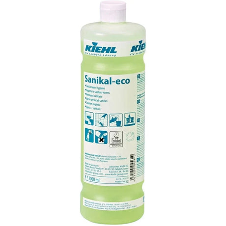 Kiehl Sanikal-eco Sanitärreiniger in 1000 ml Flasche, ideal für die tägliche Pflege wasserbeständiger Oberflächen.