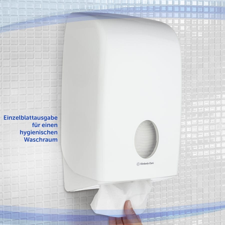 Kimberly-Clark Aquarius Handtuchspender, weiß, mit Sichtfenster