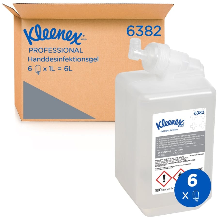 KLEENEX® Händedesinfektionsgel, parfümfrei, farblos