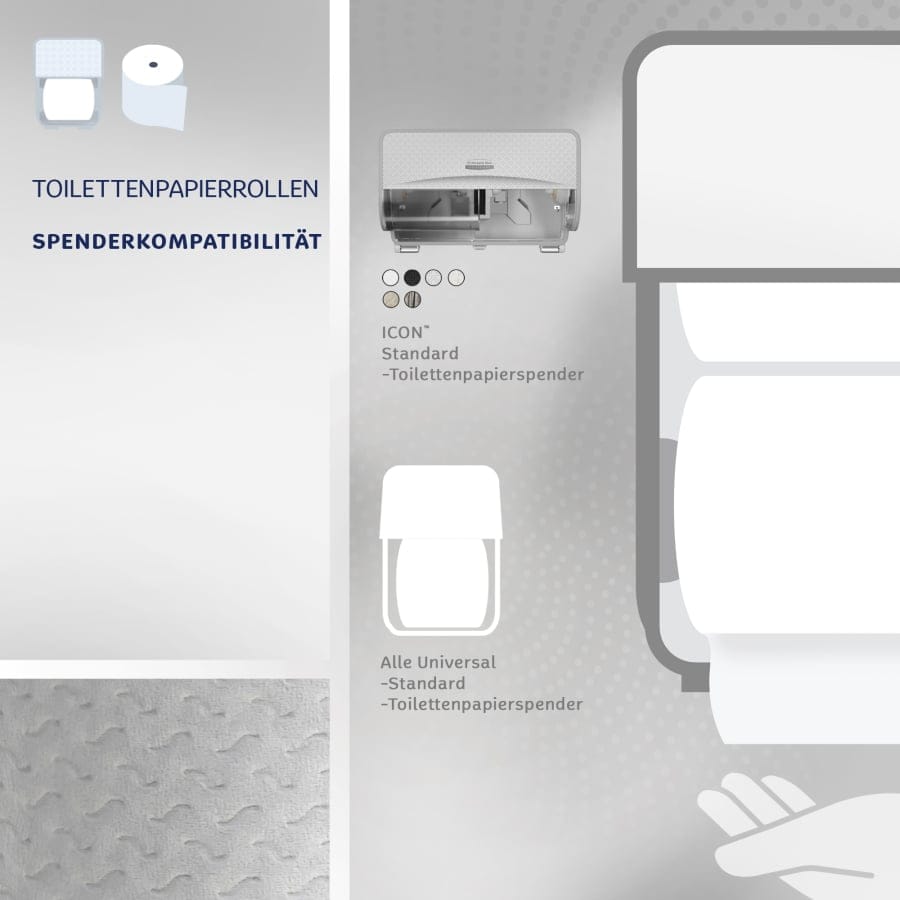 KLEENEX® Toilettenpapier Rollen, 4-lagig, weiß