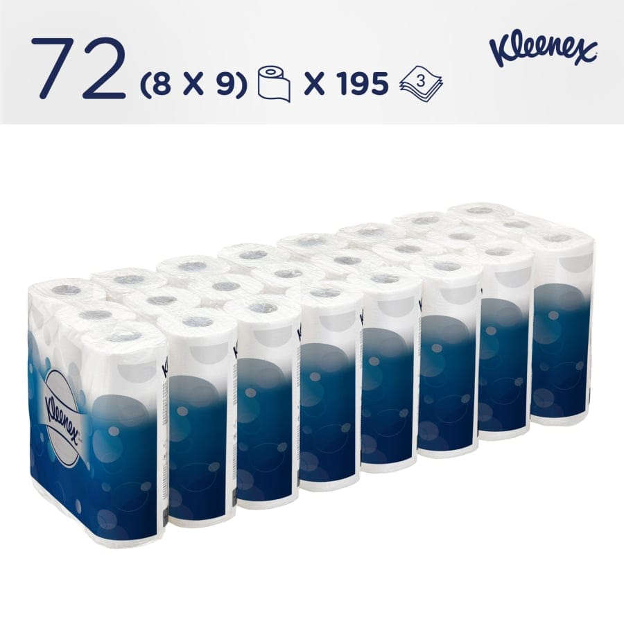 KLEENEX® Toilettenpapierrollen 3-lagig, weiß, Großpackung