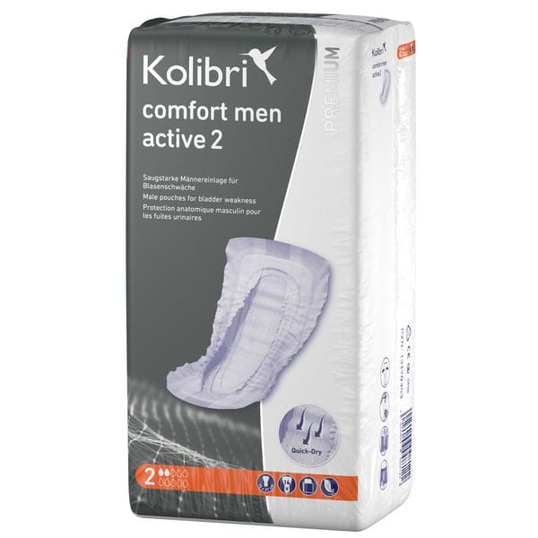 Kolibri comfort PREMIUM men Inkontinenzvorlage men 2 - Beutel à 14 Stück