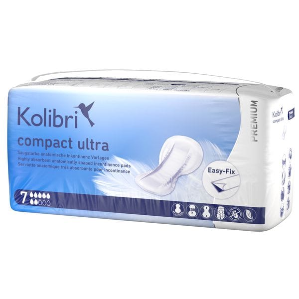 Kolibri compact PREMIUM Inkontinenzvorlage ultra - 69 x 35 cm - Beutel à 28 Stück