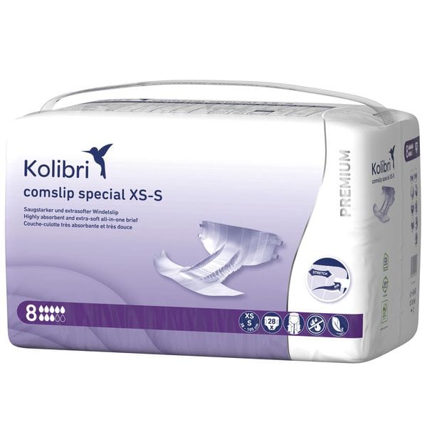 Kolibri comslip PREMIUM special Inkontinenzslip XS/S - 38 - 105 cm - Beutel à 28 Stück