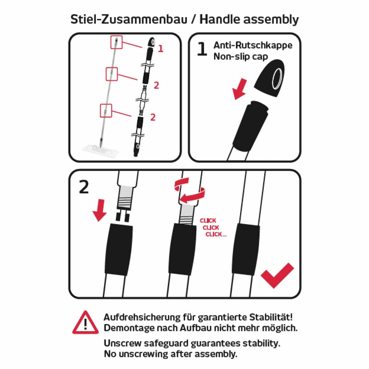 LEIFHEIT Bodenwischer Set Profi XL micro duo, nass, 3-teilig