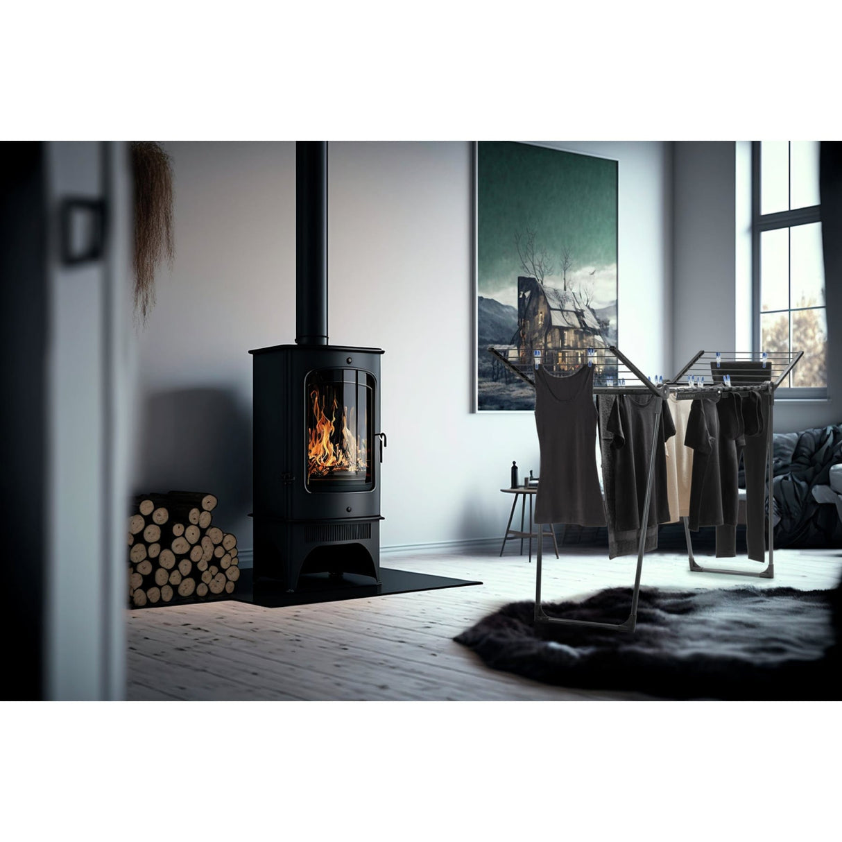 Leifheit Wäscheständer Pegasus 150 Solid Slim Black