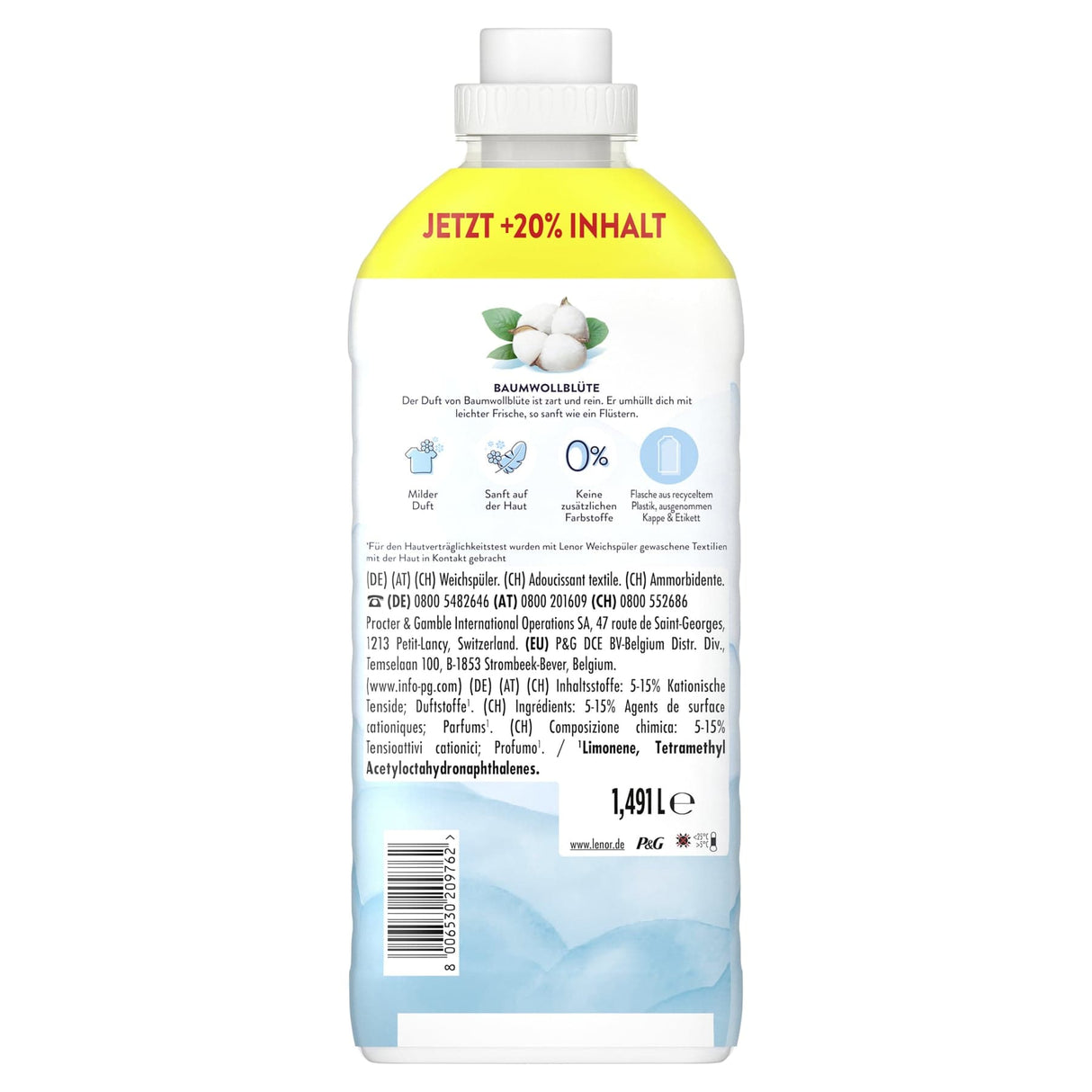 Lenor Light Weichspüler Frische Baumwollblüte