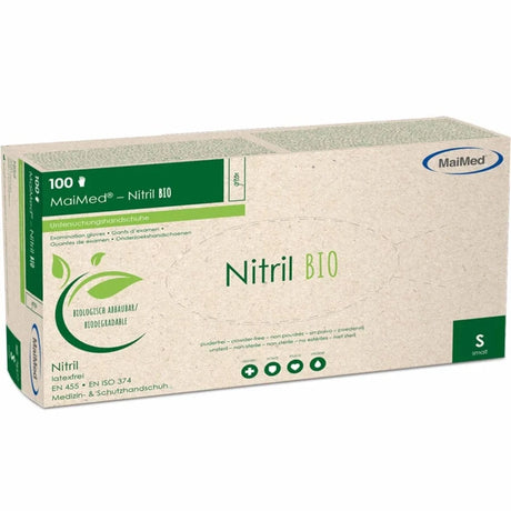 MaiMed® Nitril BIO Einweghandschuhe puderfrei Größe: S