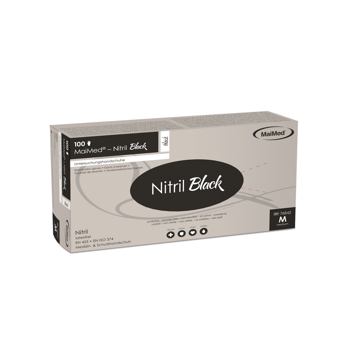 MaiMed nitril black Einmalhandschuhe schwarz Größe: M