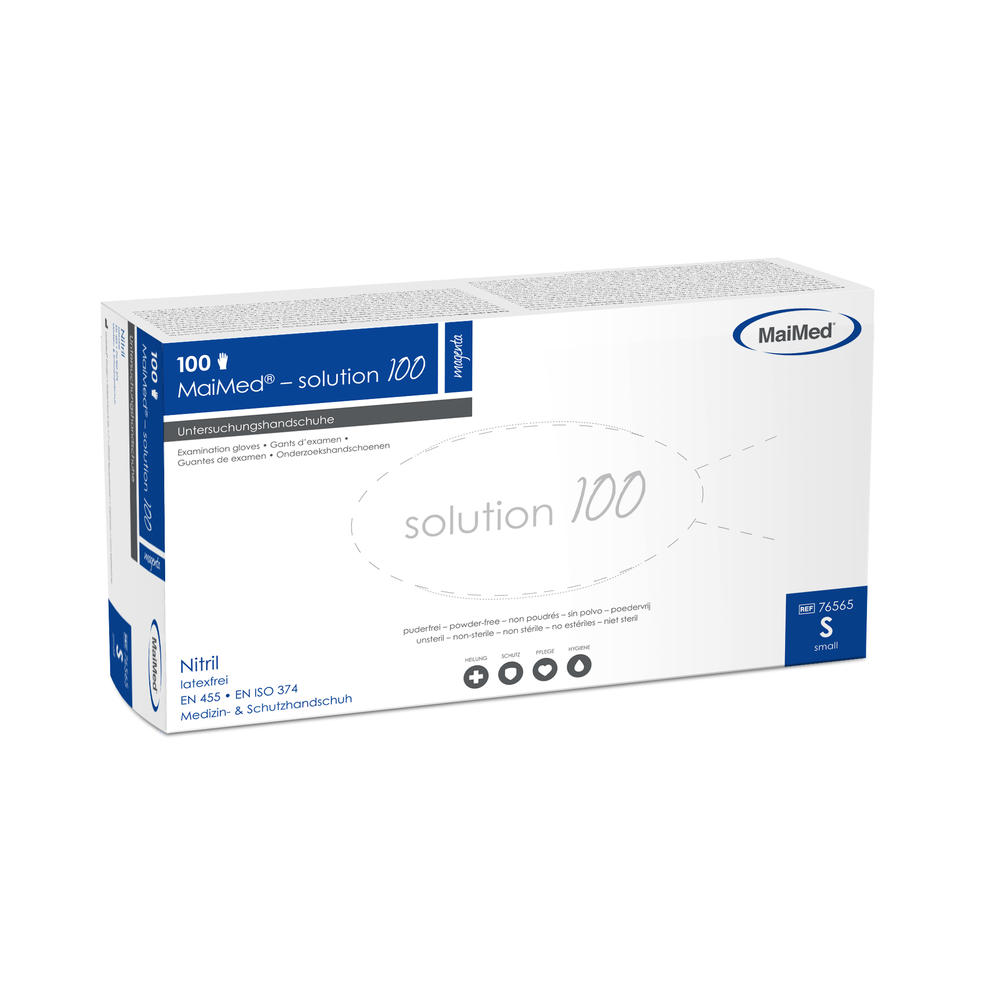 MaiMed® Solution 100 Blue Einmalhandschuhe, Nitril 1 Box = 100 Stück - View #9