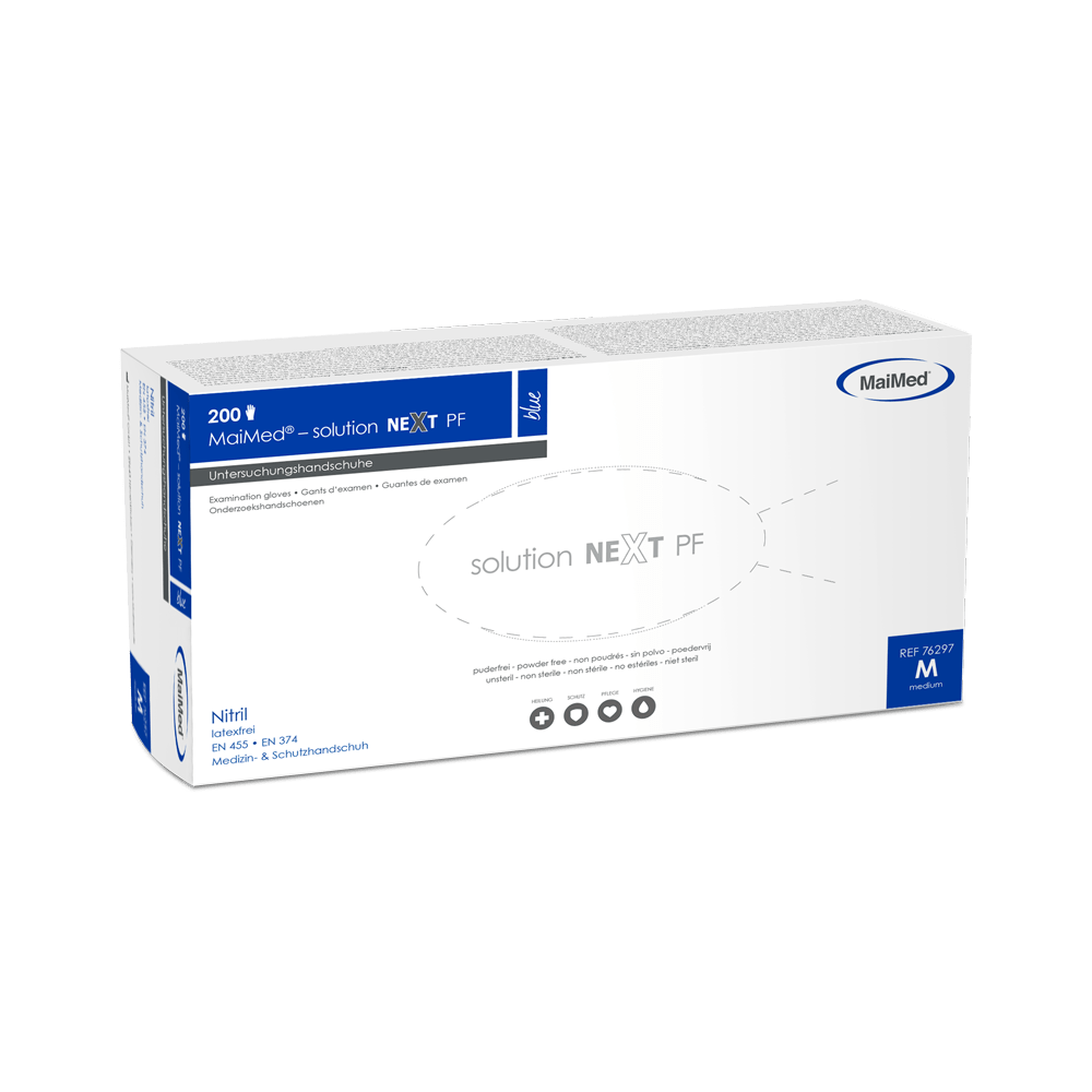MaiMed solution next blau Nitril Einmalhandschuhe Größe: M
