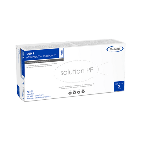 MaiMed solution weiß Nitril Einmalhandschuhe puderfrei Größe: S