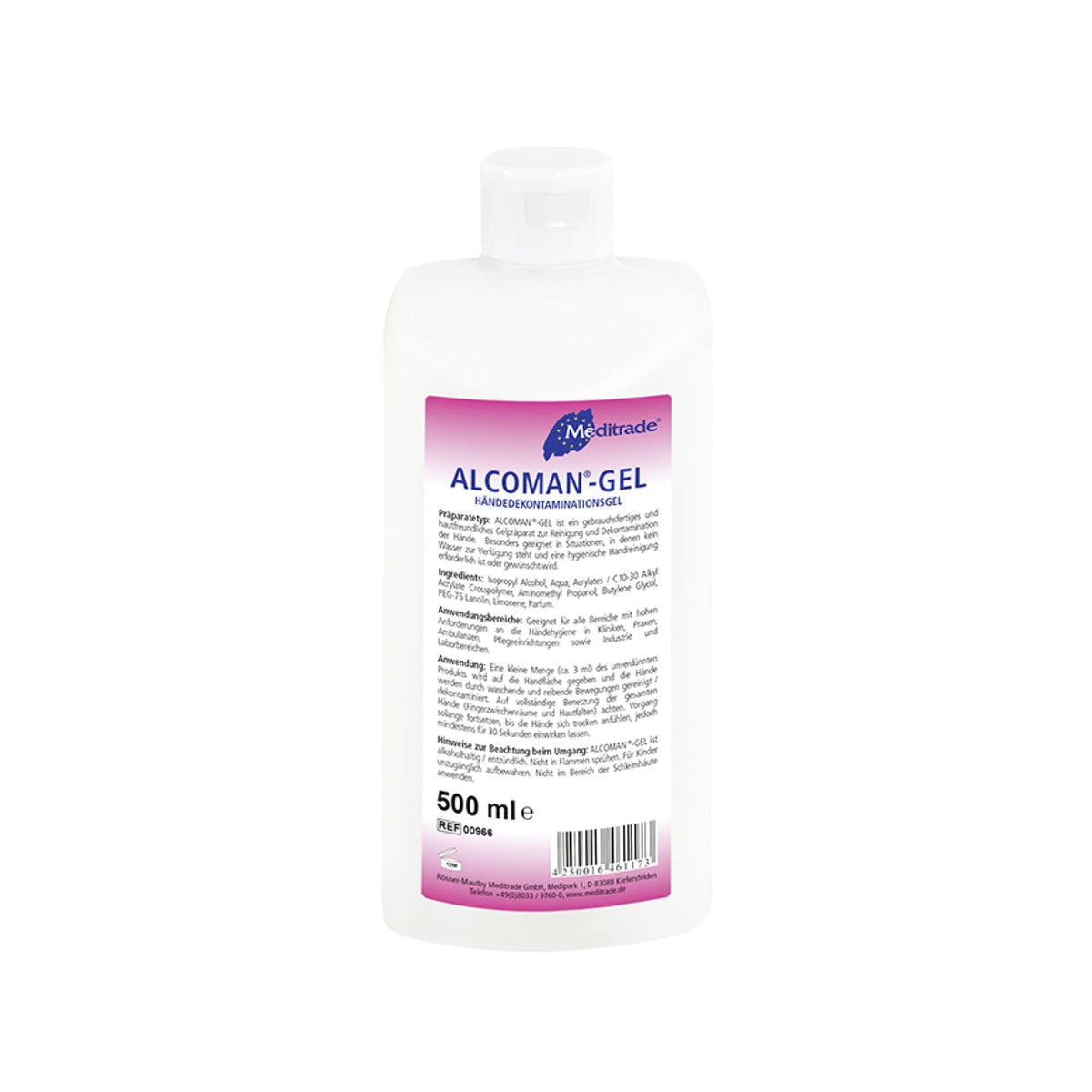 Meditrade Alcoman® Gel Händedesinfektion, alkoholisch 1 Flasche (500 ml)