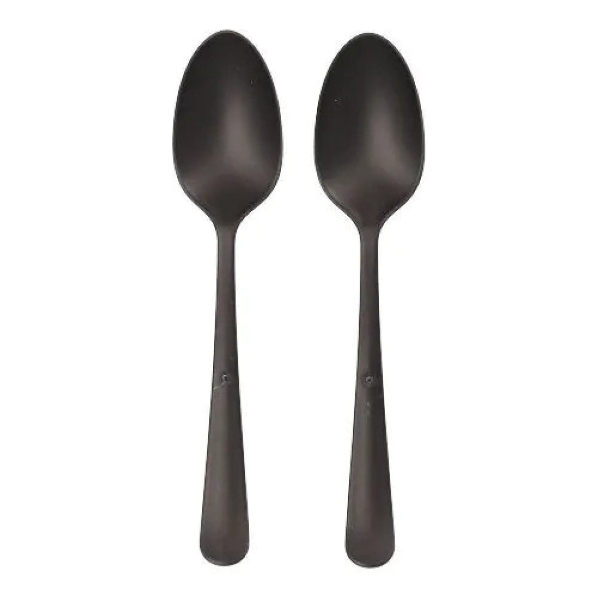 Mehrweg Löffel in Spender, extra stabil, 19 cm 1 Packung (100 Stück), Schwarz