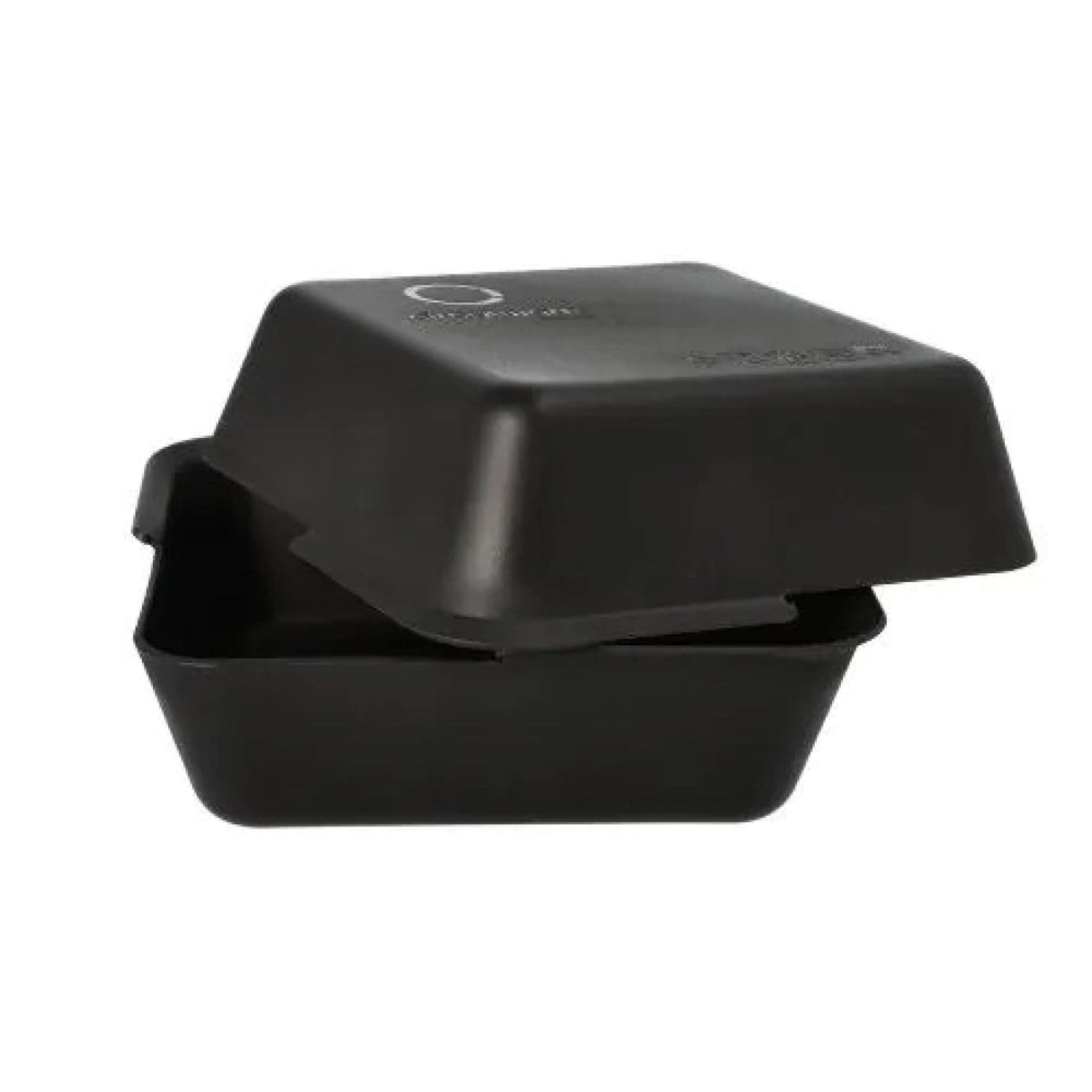 Mehrweg Lunchbox, 2-teilig, recycelbarer PP Kunststoff, schwarz
