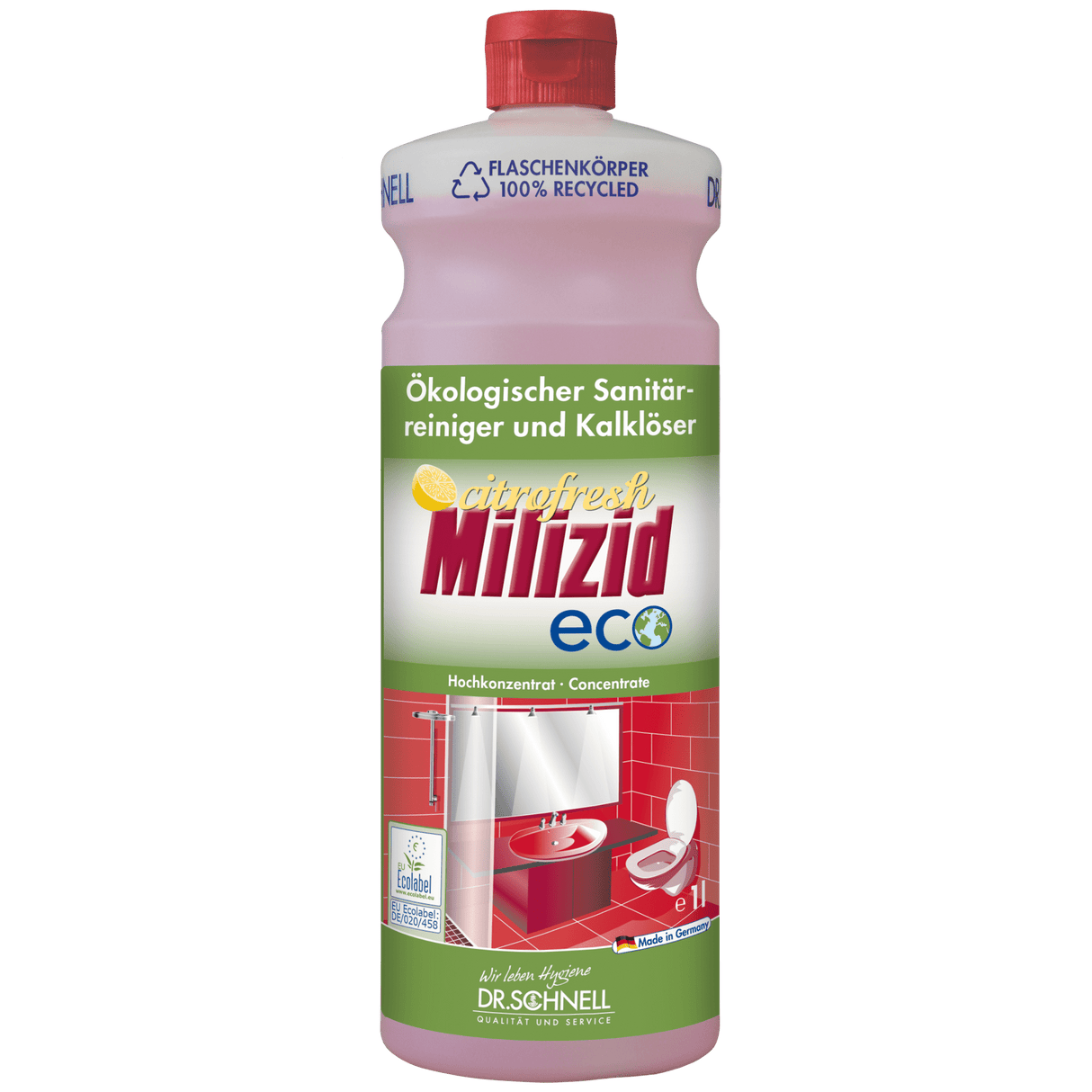 Dr. Schnell Milizid Citrofresh Eco Sanitärreiniger Inhalt: 1 Liter Flasche