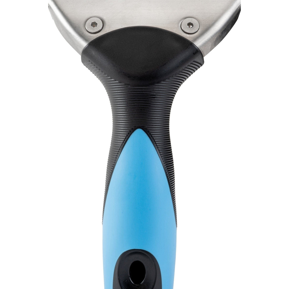 Nahaufnahme des ergonomischen Griffs des MOERMAN Premium Snapper 2.0 für optimale Glasreinigung.