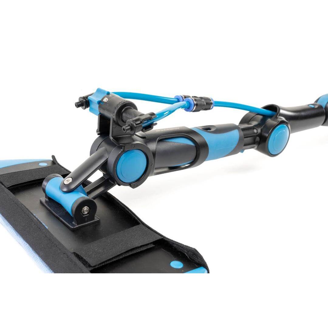 Moerman Spray-Ray Glasreinigungs-Sprühsystem mit flexibler Sprühdüse für effiziente Fensterreinigung.