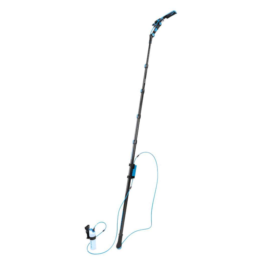 Moerman Spray-Ray Sprühsystem, innovatives Glasreinigungswerkzeug mit Verlängerungsstange und Sprühmechanismus.