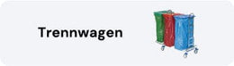 Trennwagen mit bunten Müllsäcken für Abfalltrennung.