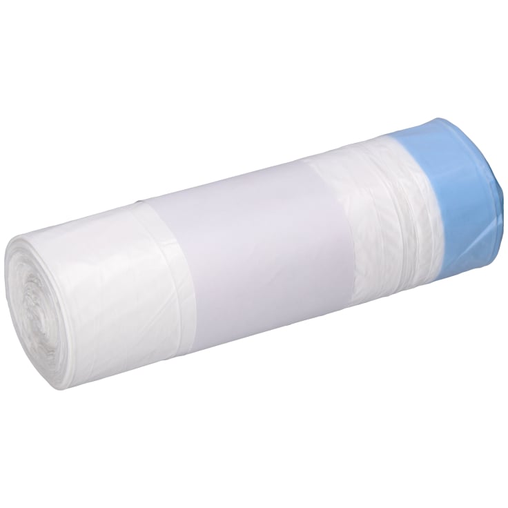 DEISS HDPE Müllbeutel 30 Liter mit Zugband, weiß 1 Karton = 24 Rollen á 600 Beutel