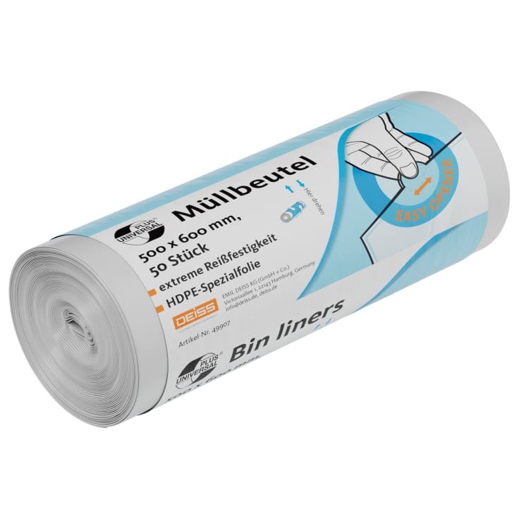 DEISS UNIVERSAL PLUS Müllbeutel 30 Liter HDPE klar, 140 g/ Rolle Variante 2