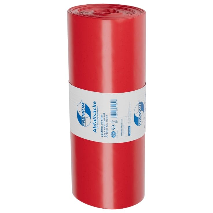DEISS PREMIUM Müllsack 70 Liter rot, Typ 100
