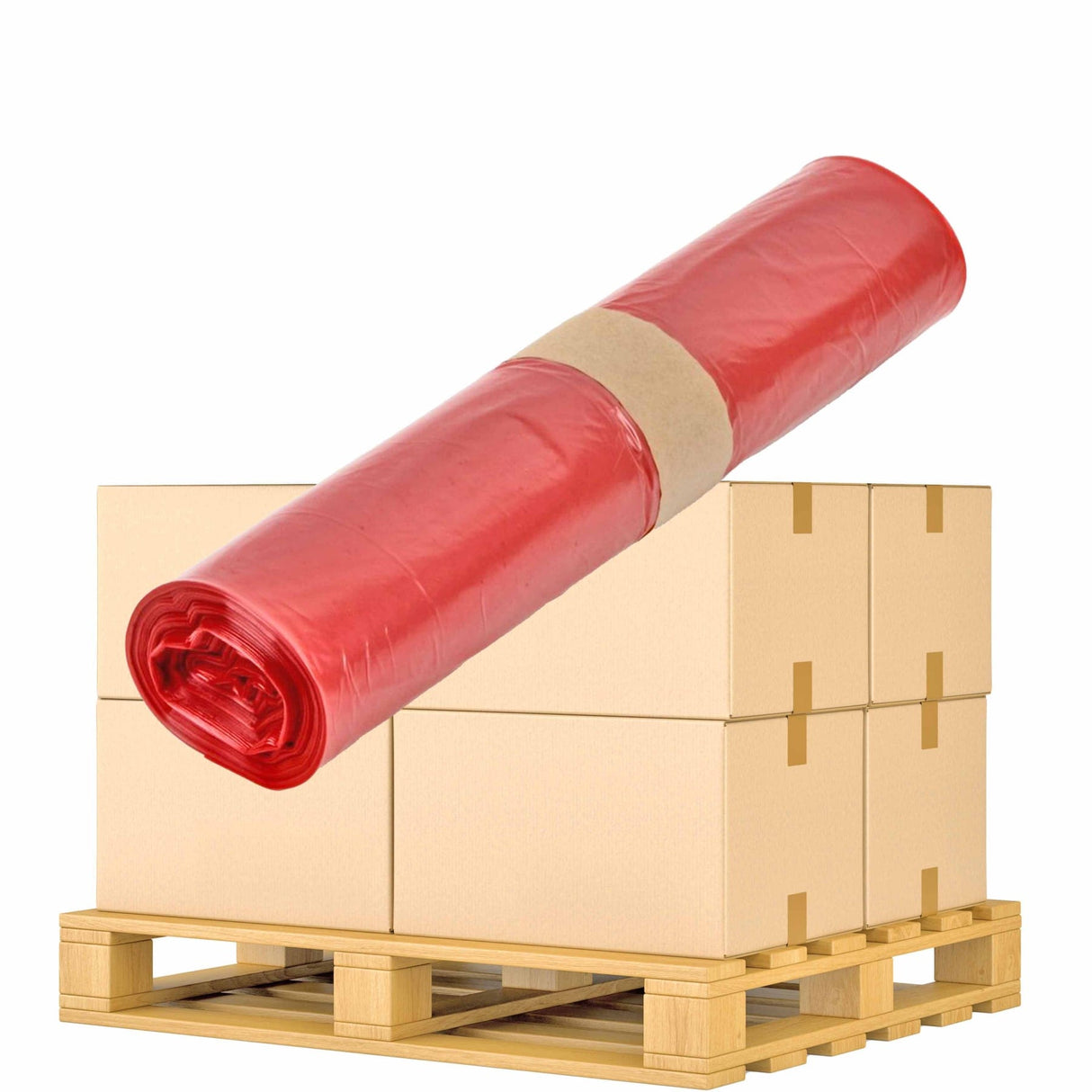 Müllsäcke 120 Liter, rot, Typ 60 36 Kartons = 360 Rollen á 9000 Saecke