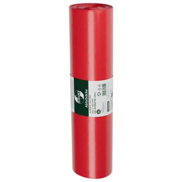 DEISS BLAUER ENGEL Müllsack 120 Liter rot, Typ 60