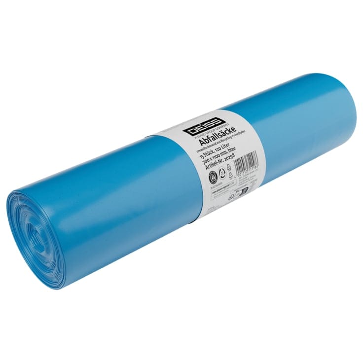Deiss Müllsäcke 120 Liter Typ 100, aus LDPE, blau Variante 1