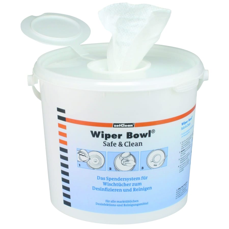 Multitex Wipes Set mit Spendereimer Premium, 4 Einwegeimer + 4 Rollen à 110 Abrisse