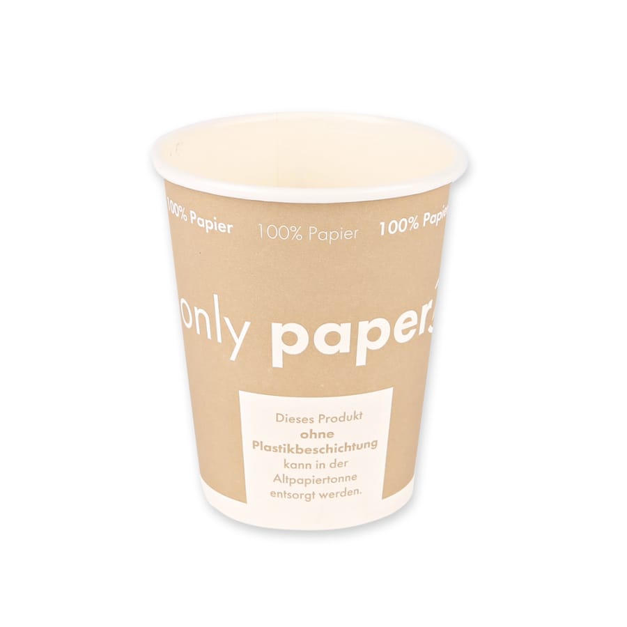 NATURESTAR® Bio Kaffeebecher Only Paper, Ø 8 cm 1 Packung (50 Stück × 150 ml)