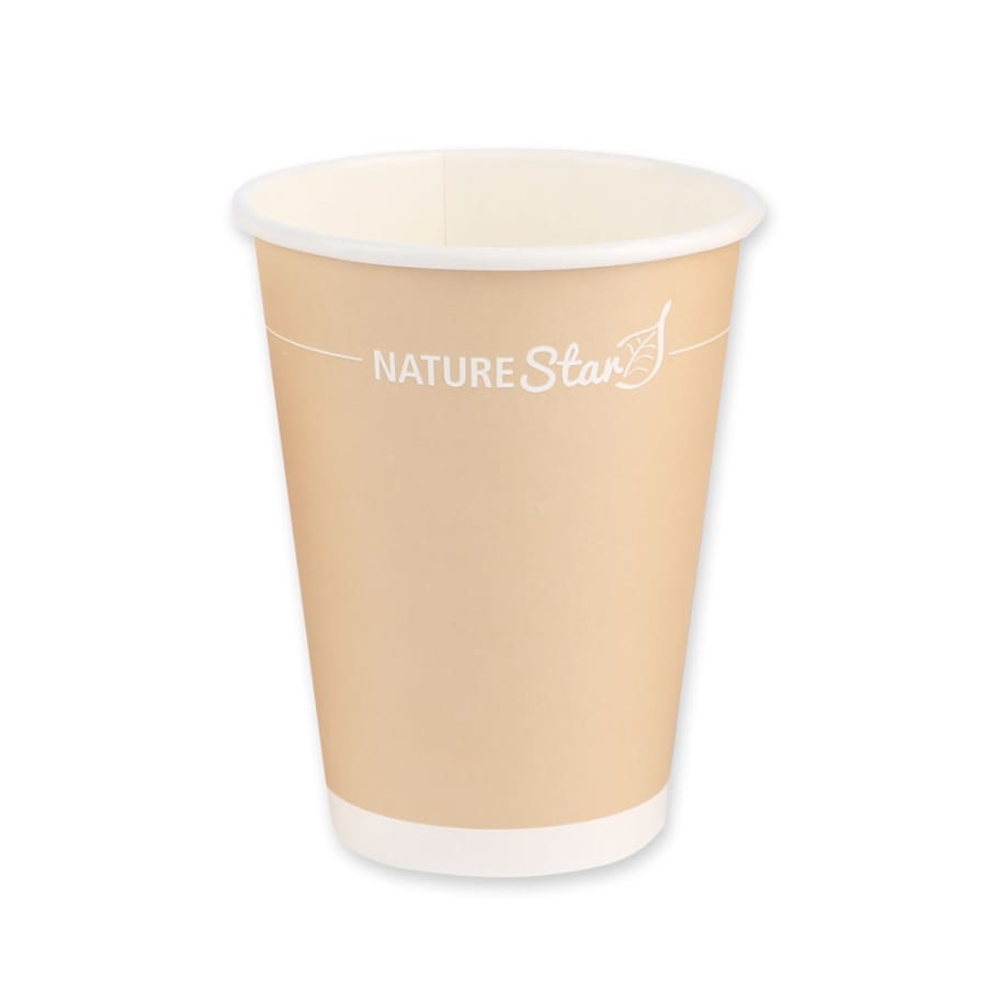 NATURESTAR® Bio Kaffeebecher Only Paper, Ø 9 cm 1 Packung (50 Stück × 400 ml)
