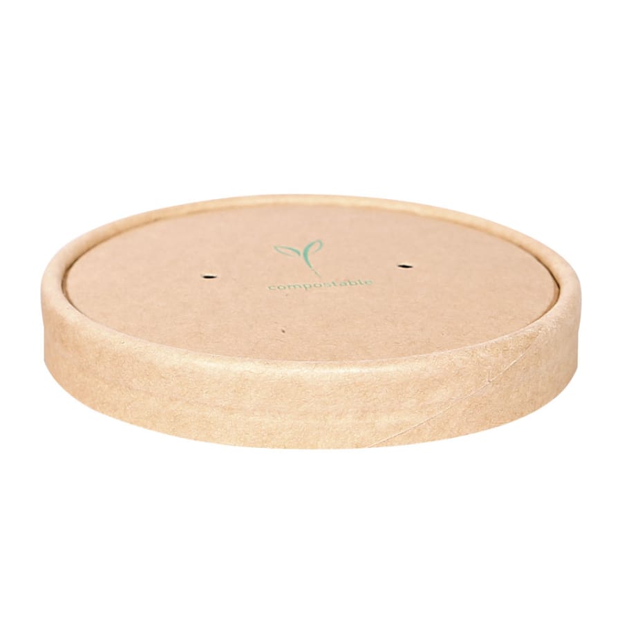 NATURESTAR® Deckel für Suppenbecher Bio, aus Kraftpapier 1 Packung (25 Stück), Ø 9,7 cm