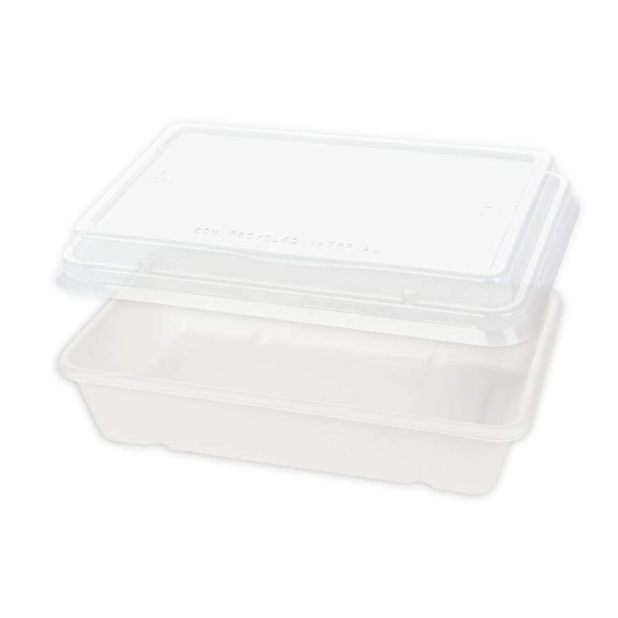 NATURESTAR® Einwegschale Classico, rechteckig 1 Packung (40 Stück × 900 ml), weiß