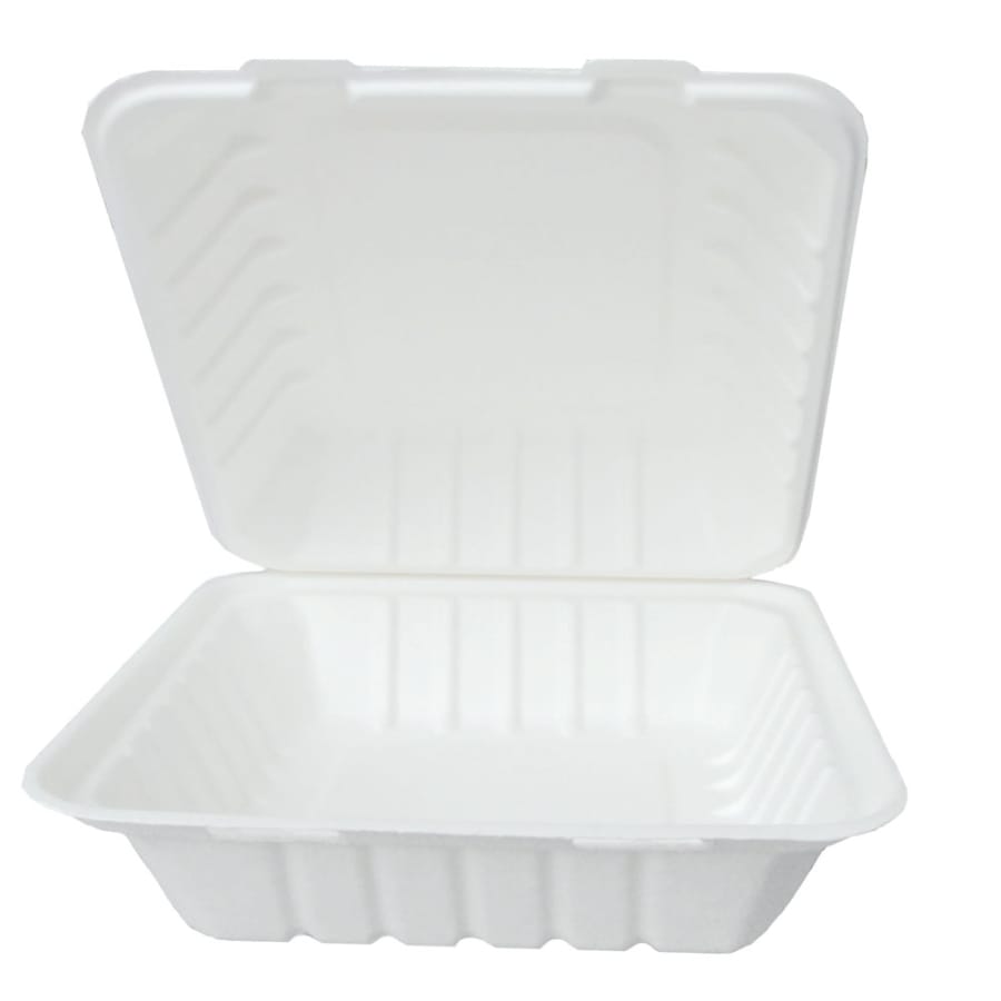 NATURESTAR® Hamburger Bio Lunchbox, rechteckig 1 Karton (500 Stück), 13,5 × 6,5 × 18,5 cm