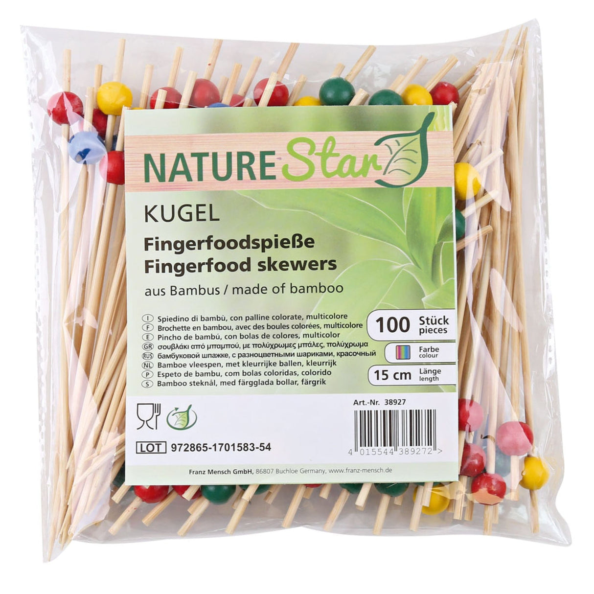 NATURESTAR Kugel Fingerfood Spieße, 15 cm